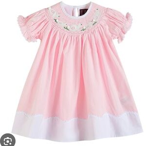 Bunny Smocked Bishop Dress 12-24months